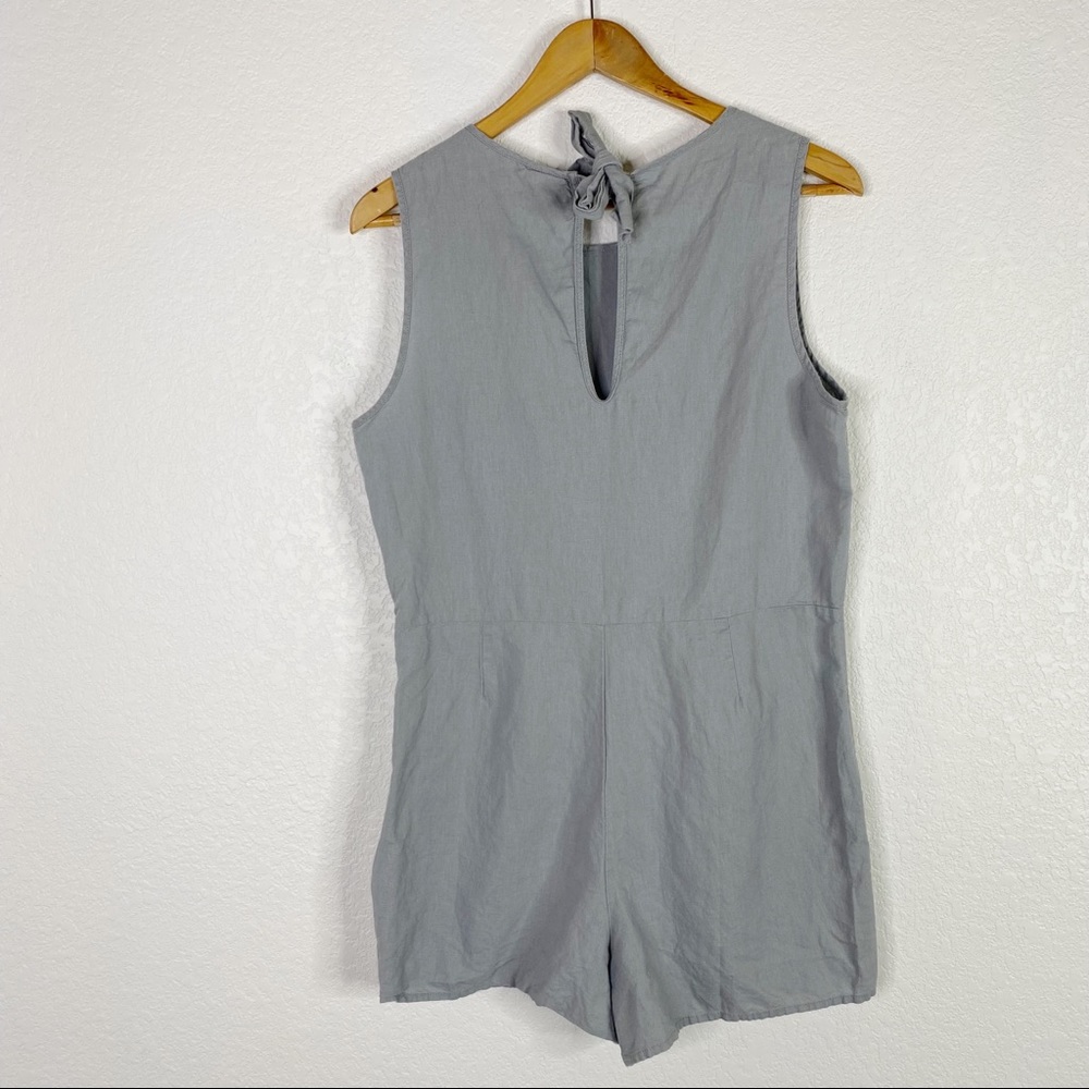 Junk Food x Disney Gray Linen Blend Mickey Romper - Picture 8 of 8